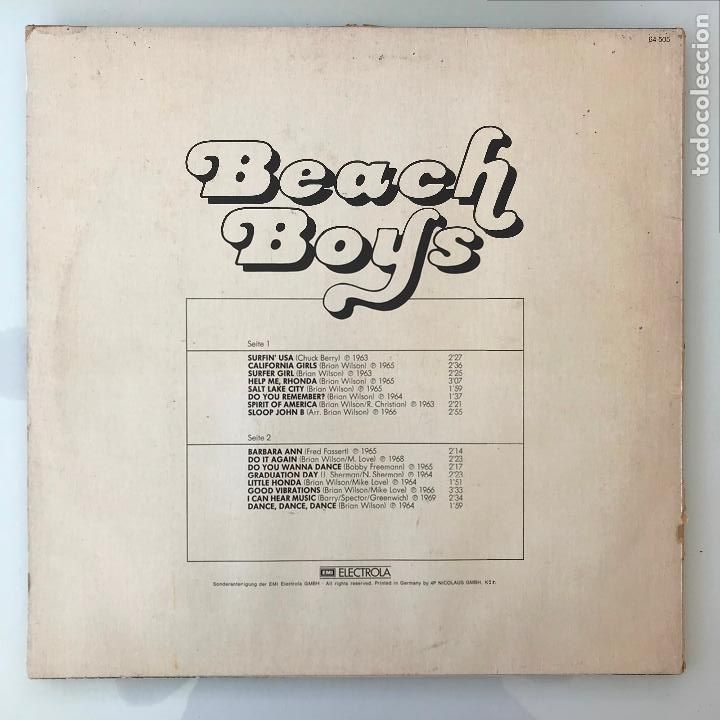 Discos de vinilo: Beach Boys. Alemania - Foto 2