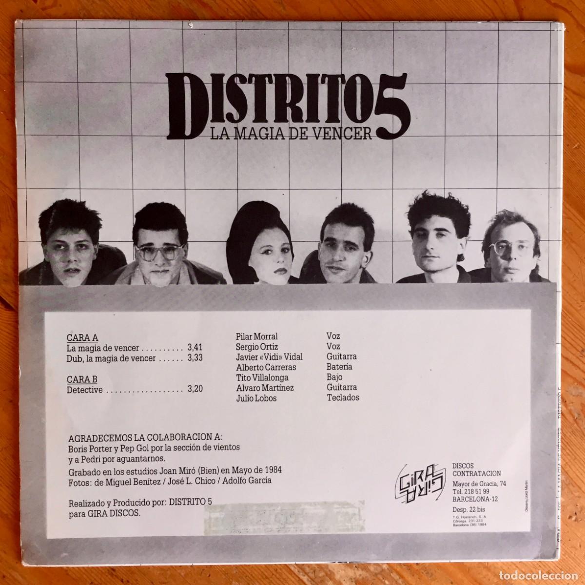 Discos de vinilo: DISTRITO 5 : LA MAGIA DE VENCER [GIRA - ESP 1984] 12&rdquo; - Foto 2