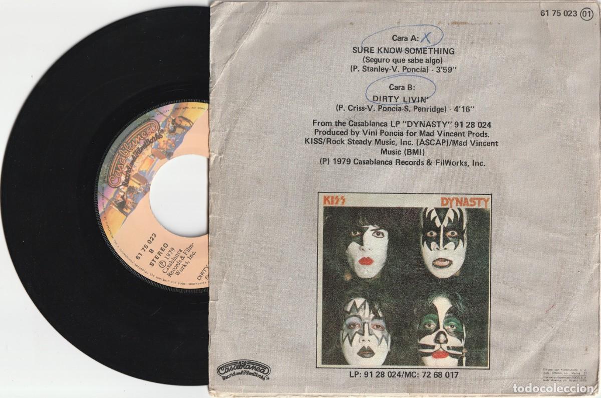 Discos de vinilo: KISS - SURE KNOW SOMETHING (SINGLE CASABLANCA 1979 ESPA&Ntilde;A) - Foto 2