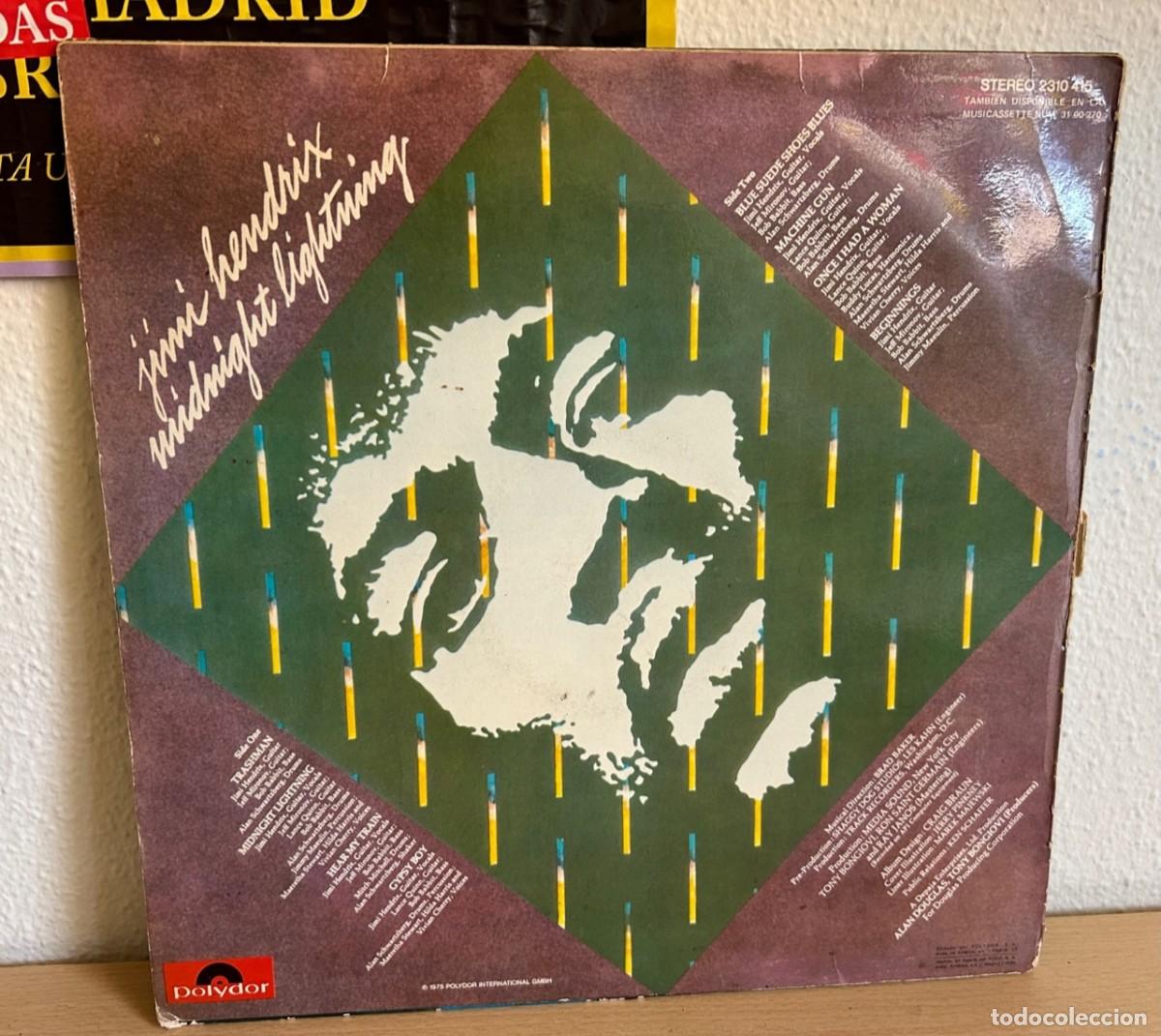 Discos de vinilo: Jimi Hendrix &lrm;&ndash; Midnight Lightning. Estado. Vg / Good. 1975 - Foto 2
