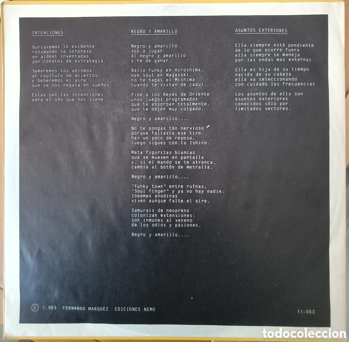 Discos de vinilo: La Mode - Asuntos Exteriores, 1983 - Foto 3