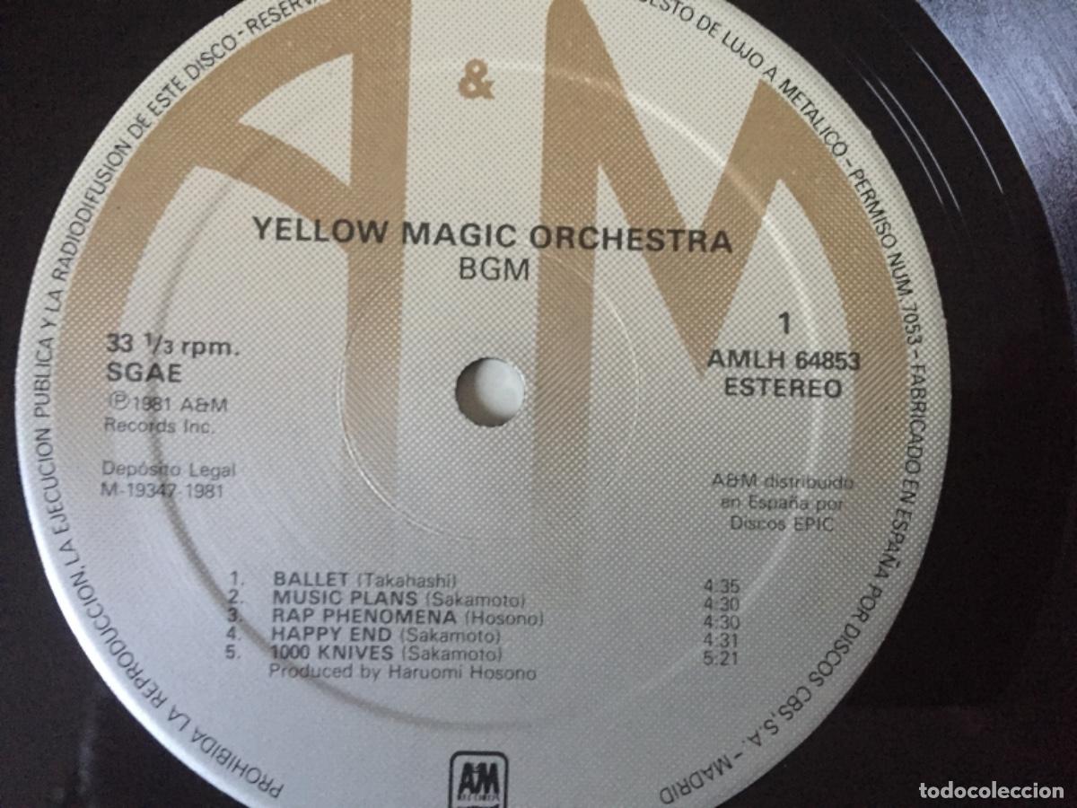 Discos de vinilo: YELLOW MAGIC ORCHESTRA. BGM (vinilo lp 1981) - Foto 3