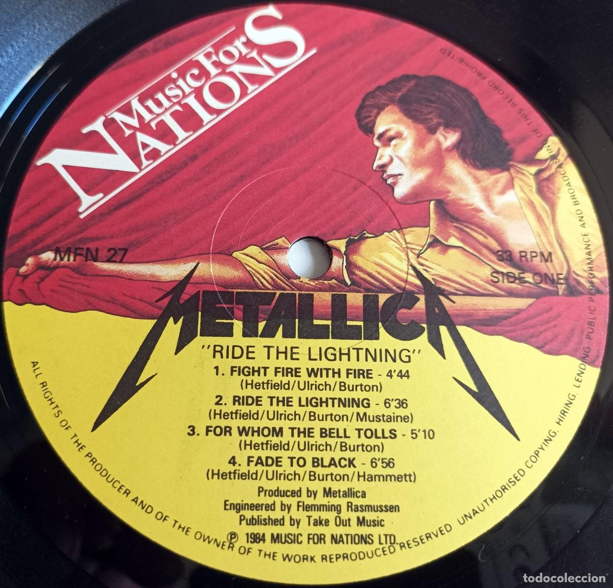Discos de vinilo: LP METALLICA - RIDE THE LIGHTNING - Foto 4