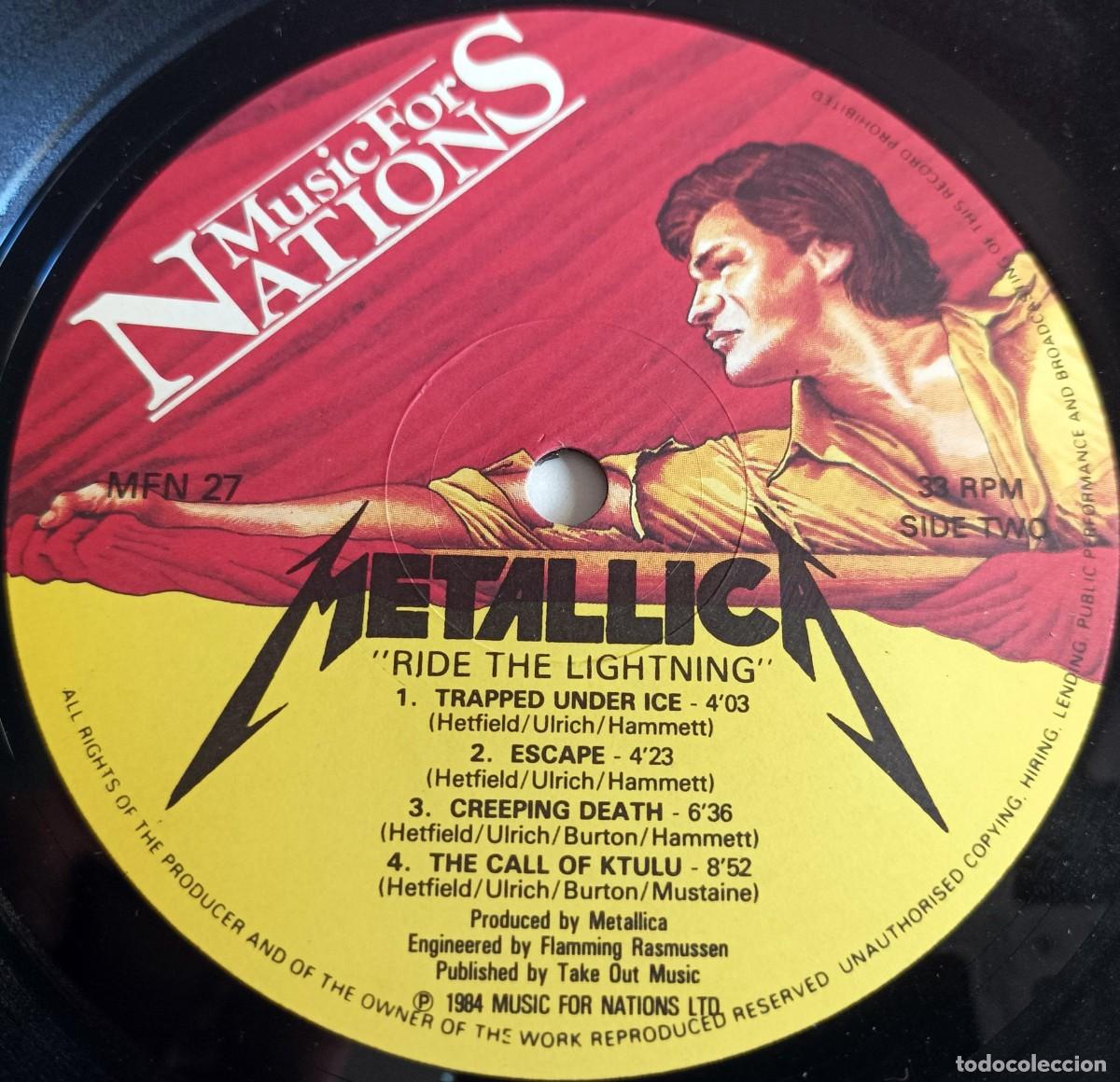 Discos de vinilo: LP METALLICA - RIDE THE LIGHTNING - Foto 5