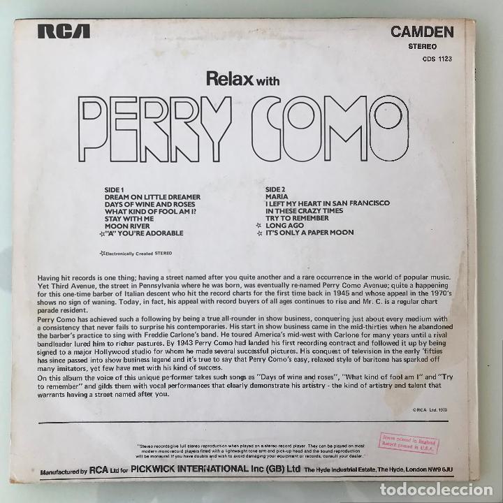Discos de vinilo: Relax with Perry Como. PEDIDO M&Iacute;NIMO 5&euro; - Foto 2