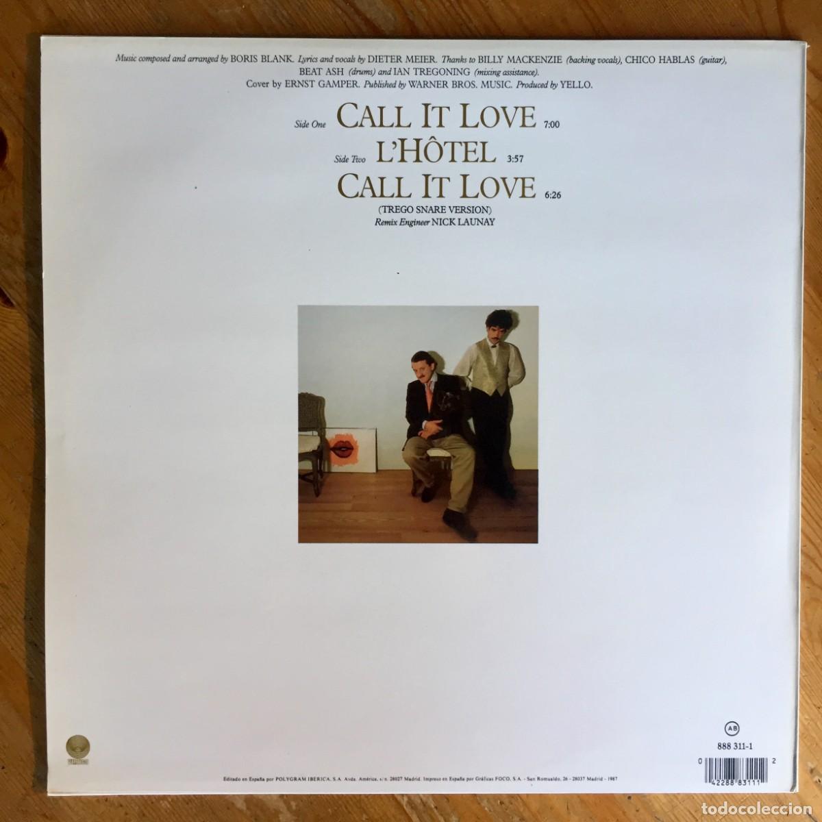 Discos de vinilo: YELLO : CALL IT LOVE [VERTIGO - ESP 1987] 12&rdquo; - Foto 2