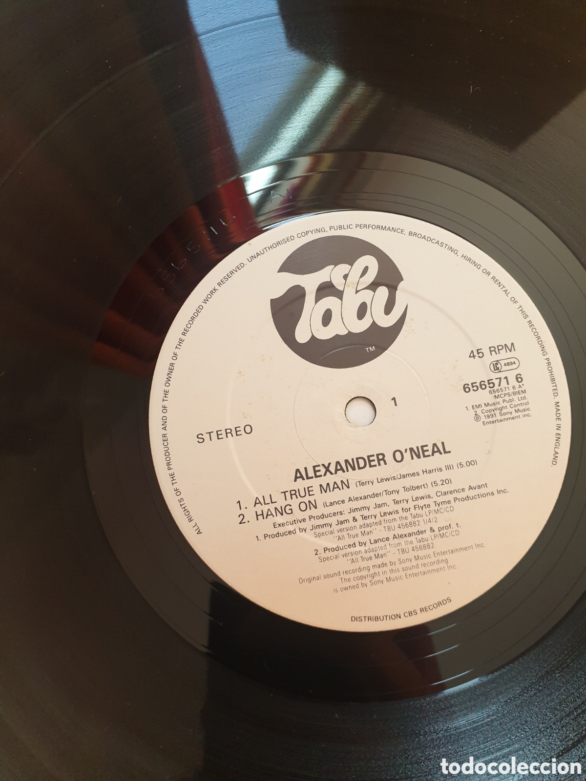 Discos de vinilo: Alexander Oneal - all true man - Foto 3