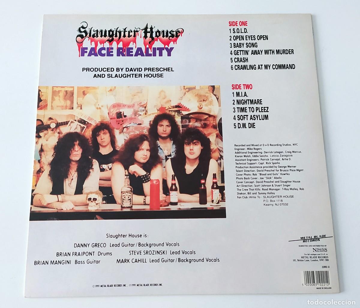 Discos de vinilo: LP SLAUGHTER HOUSE - FACE REALITY - Foto 2