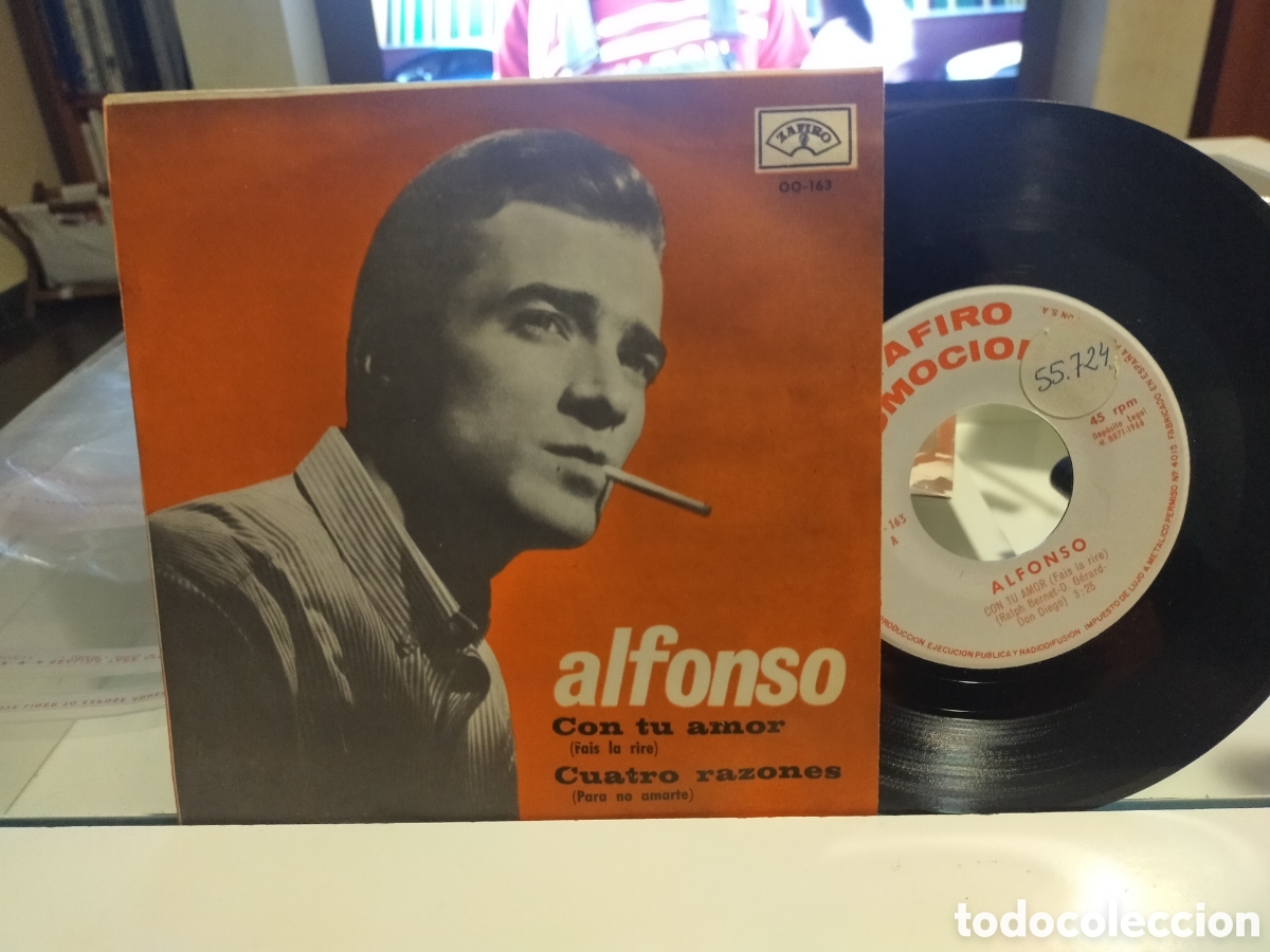 Discos de vinilo: Alfonso single promocional con tu amor 1966 - Foto 1