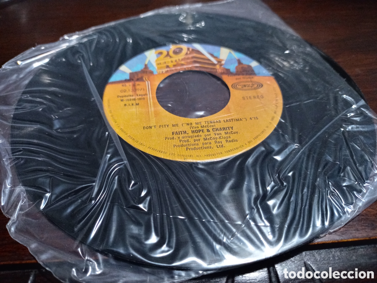 Discos de vinilo: Faith hope &euro; charity single 1978 - Foto 3