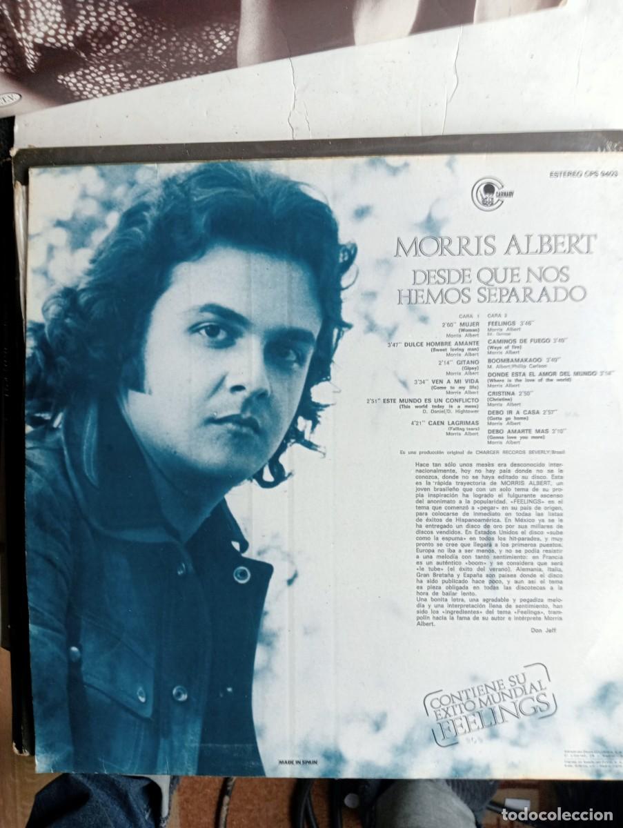 Discos de vinilo: Morris Albert - Desde Que Nos Hemos Separado lp 1975 - Foto 2