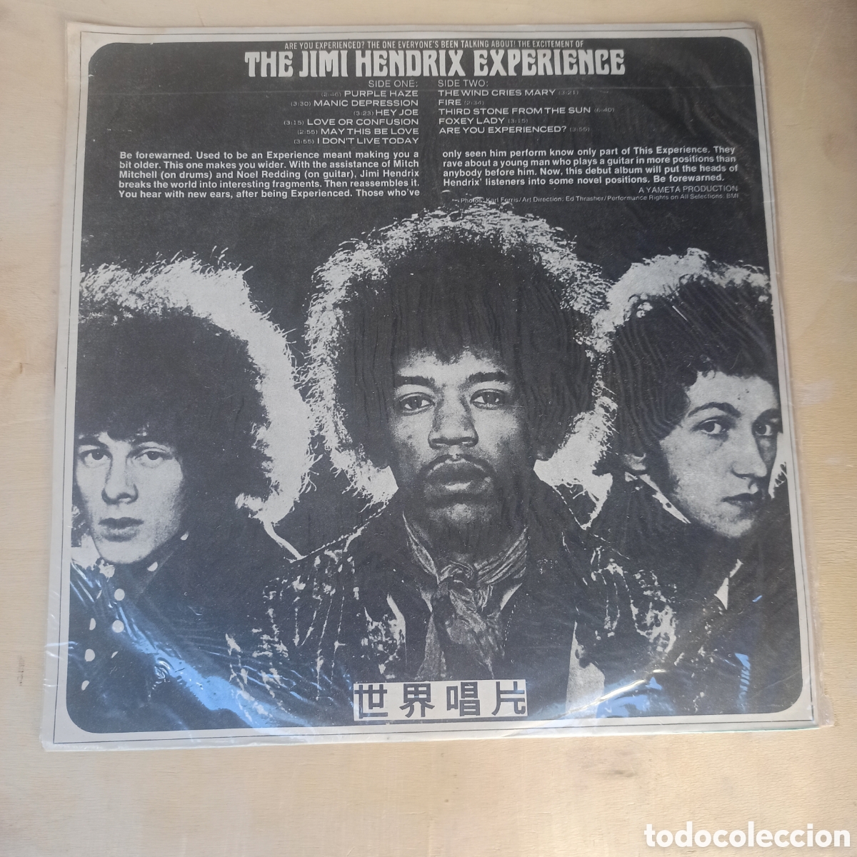 Discos de vinilo: LP THE JIMI HENDRIX EXPERIENCE Are You Experience versi&oacute;n china Disco vinilo - Foto 2