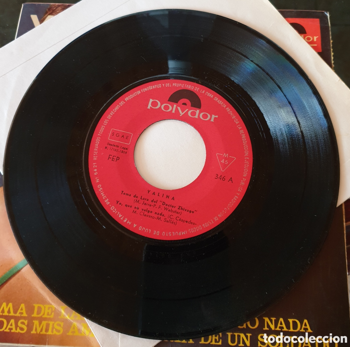 Discos de vinilo: Yalina - Tema de Lara + 3 - Foto 2