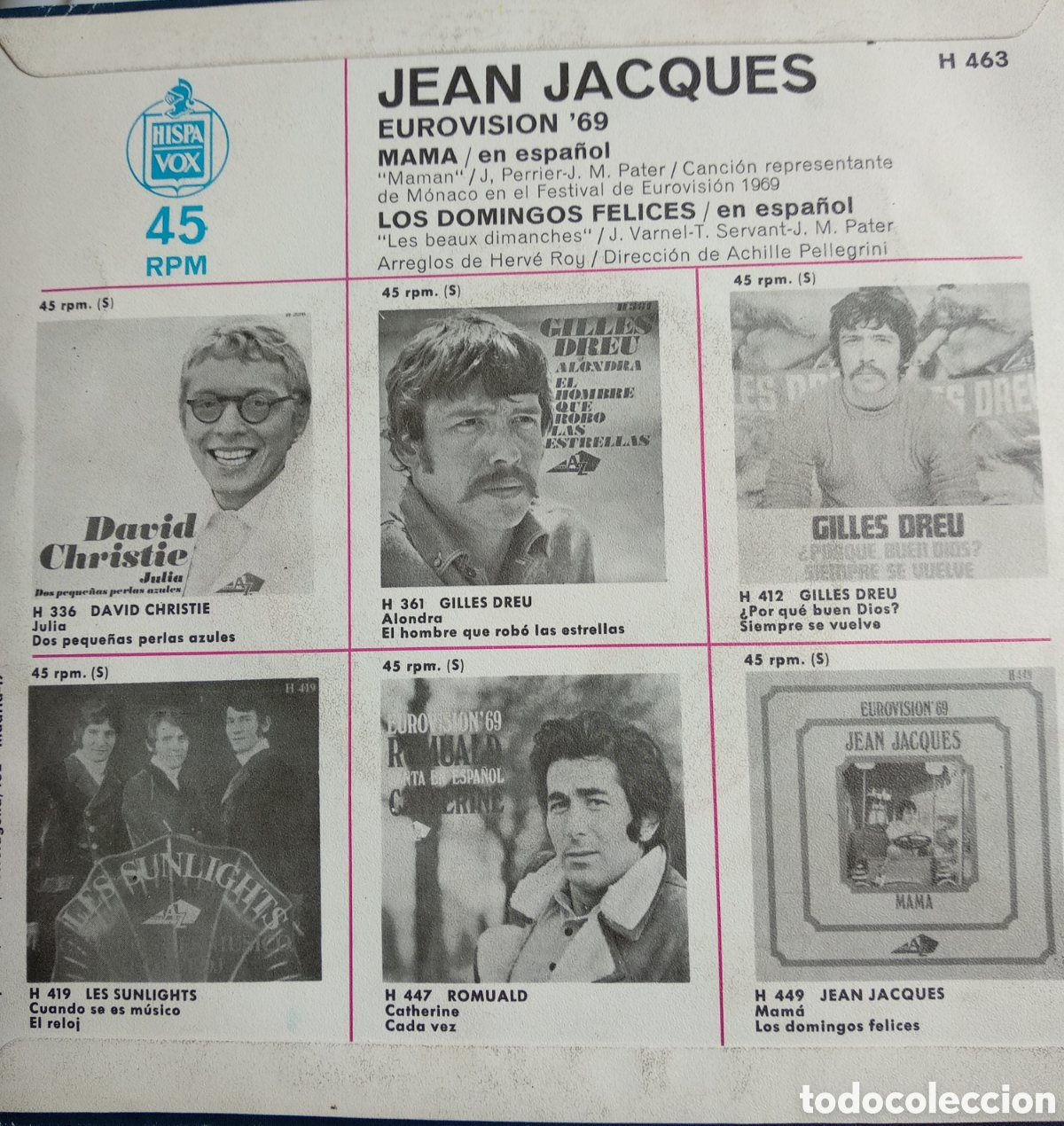 Discos de vinilo: *JEAN JACQUES, MAMA, SPAIN, HISPAVOX, 1969, CS.2 - Foto 2