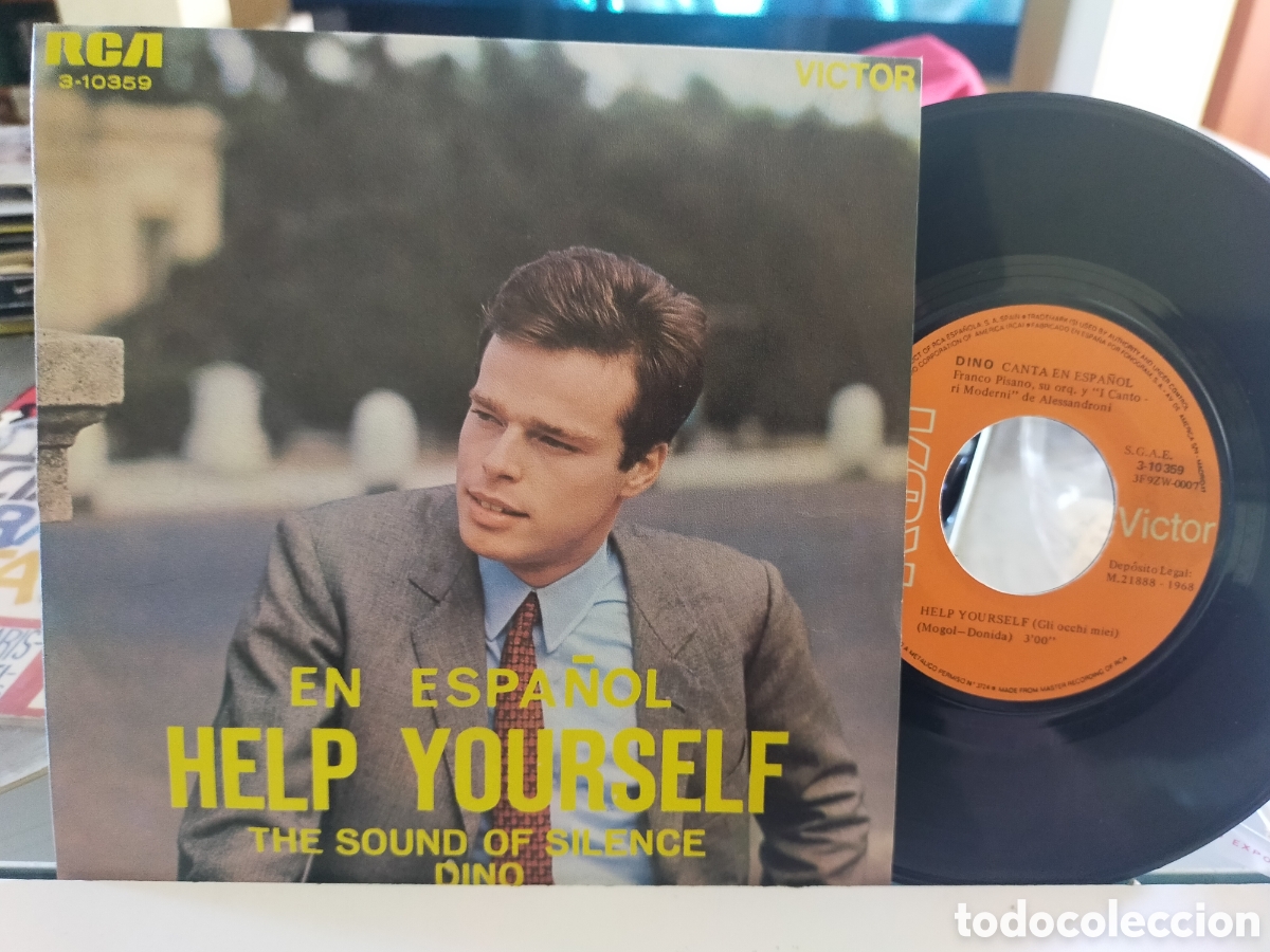 Discos de vinilo: Dion canta en espa&ntilde;ol single help yourself Espa&ntilde;a 1968 - Foto 1