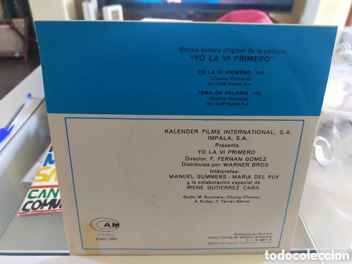 Discos de vinilo: Yo la vi primero single b.s.o. 1974 - Foto 2