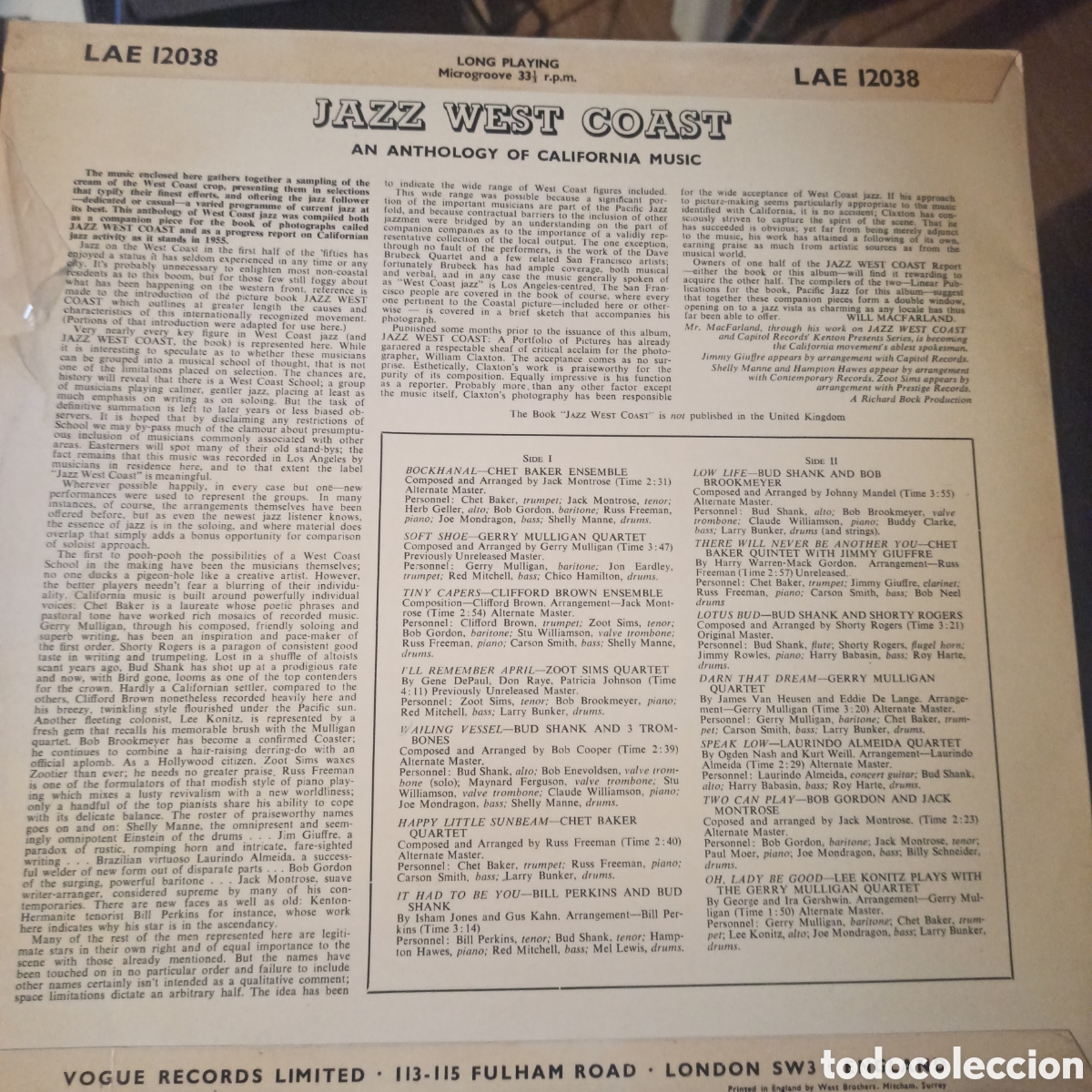 Discos de vinilo: Jazz West Coast Vol.1 - Foto 2