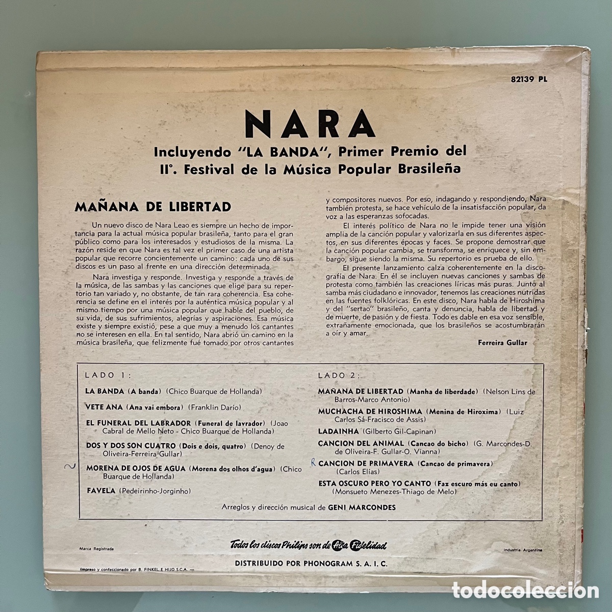 Discos de vinilo: Nara - Manh&atilde; De Liberdade - Foto 2