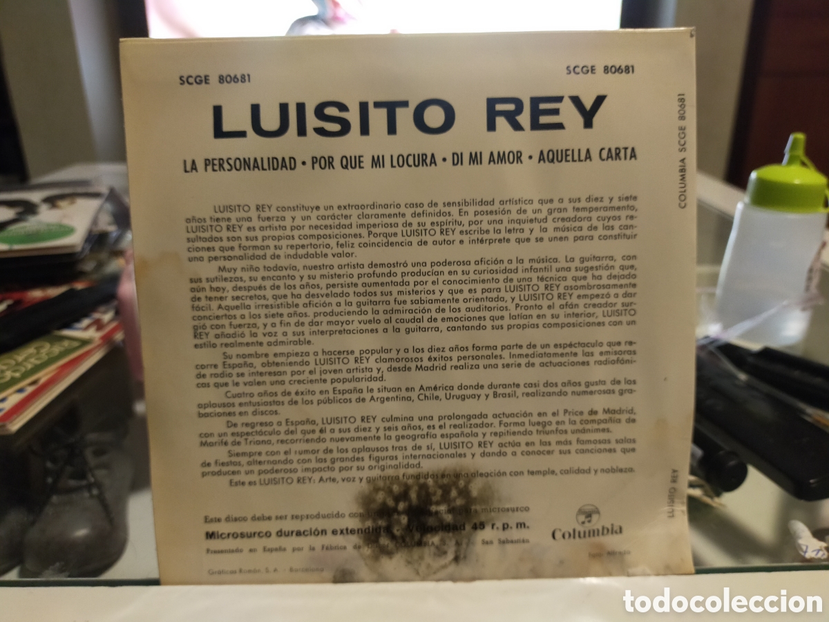 Discos de vinilo: Luisito rey ep la personalidad + 3 1964 - Foto 2