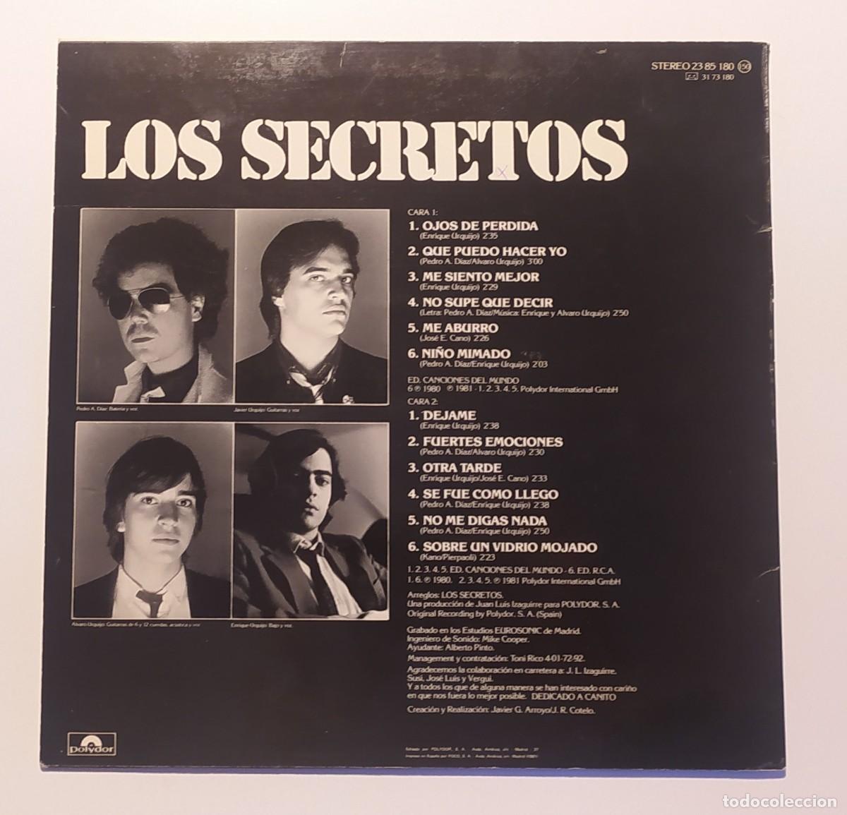 Discos de vinilo: LP LOS SECRETOS. POLYDOR A&Ntilde;O 1.981 - Foto 2