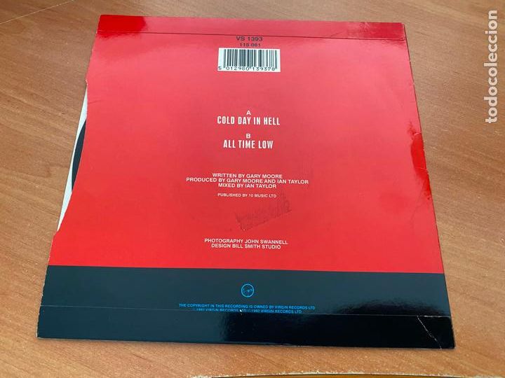 Discos de vinilo: GARY MOORE (GOLD DAY IN HELL) SINGLE 1992 (EPI12) - Foto 3