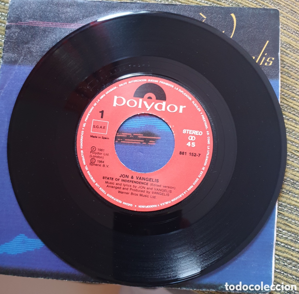 Discos de vinilo: Jon & Vangelis - state of independence - Foto 2