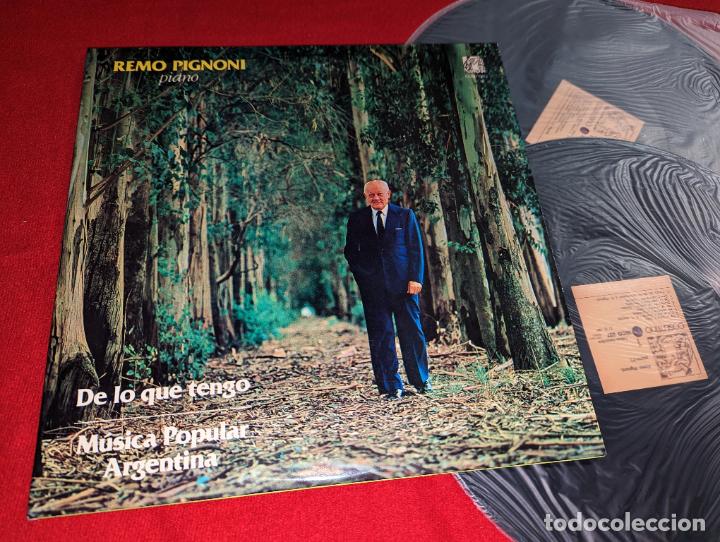 Discos de vinilo: REMO PIGNONI piano De lo que tengo Musica popular Argentina 2LP 1981 Cosentino ARGENTINA
