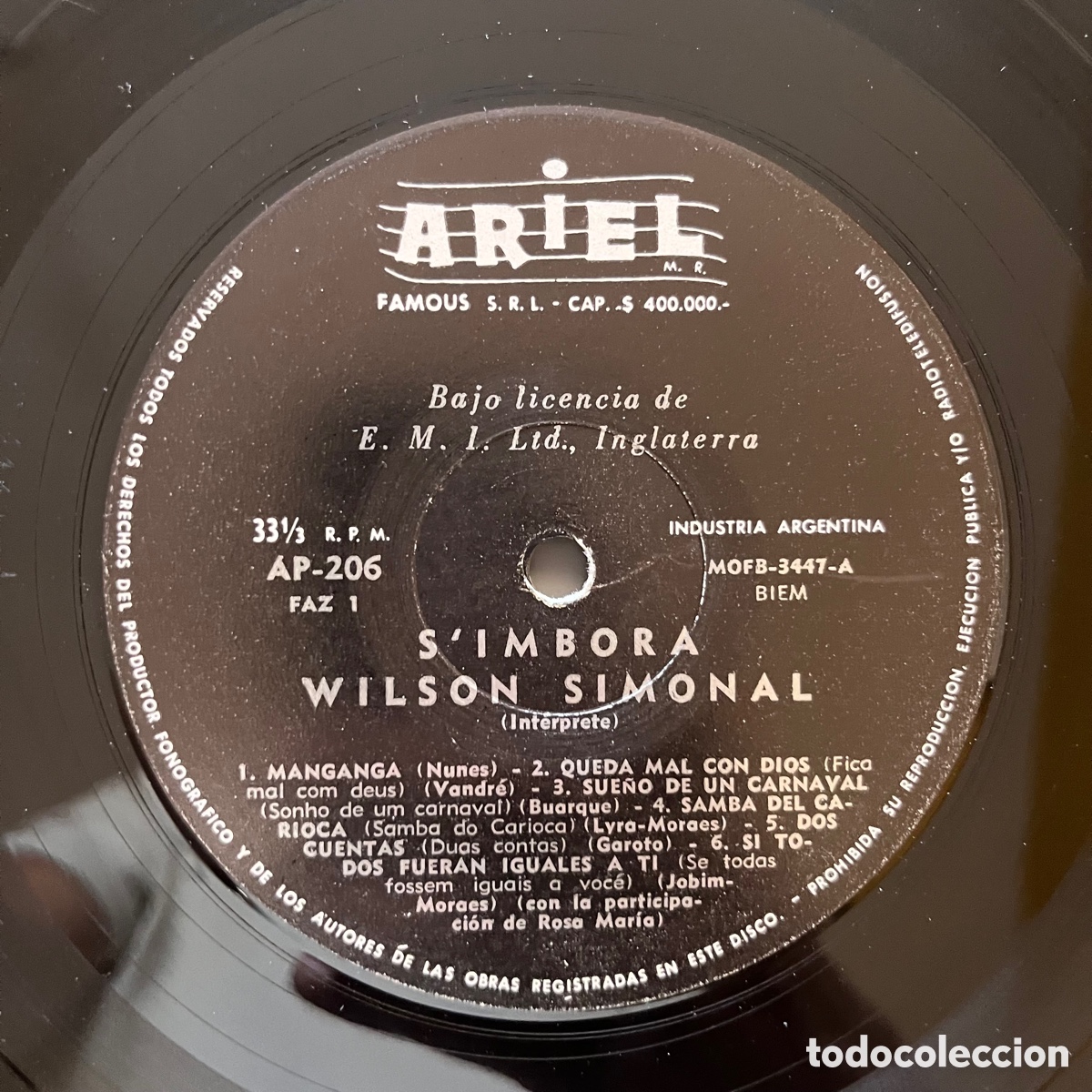 Discos de vinilo: Wilson Simonal &lrm;&ndash; Simbora . Bossanova, Samba - Foto 3