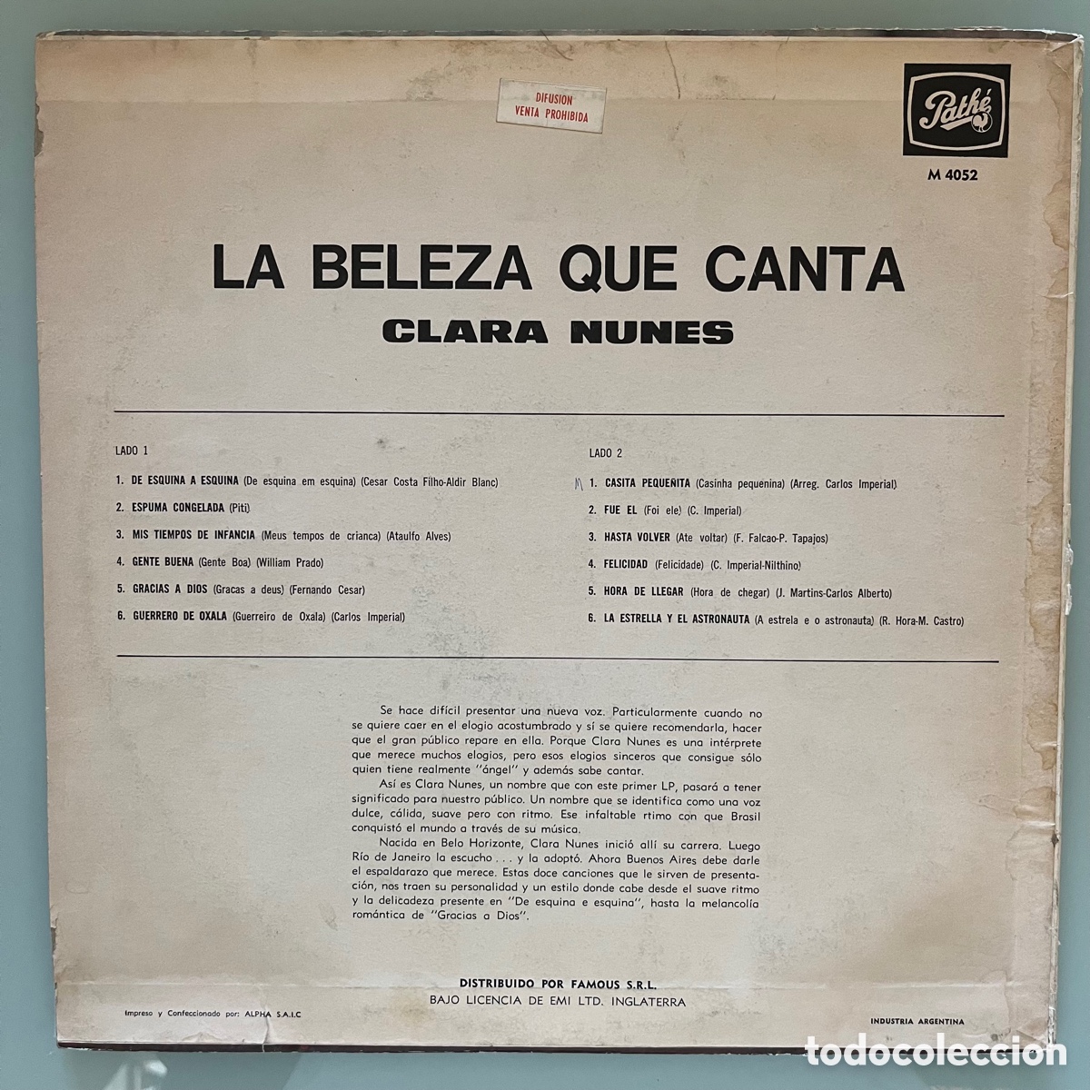Discos de vinilo: Clara Nunes &lrm;&ndash; A Beleza Que Canta - Foto 2