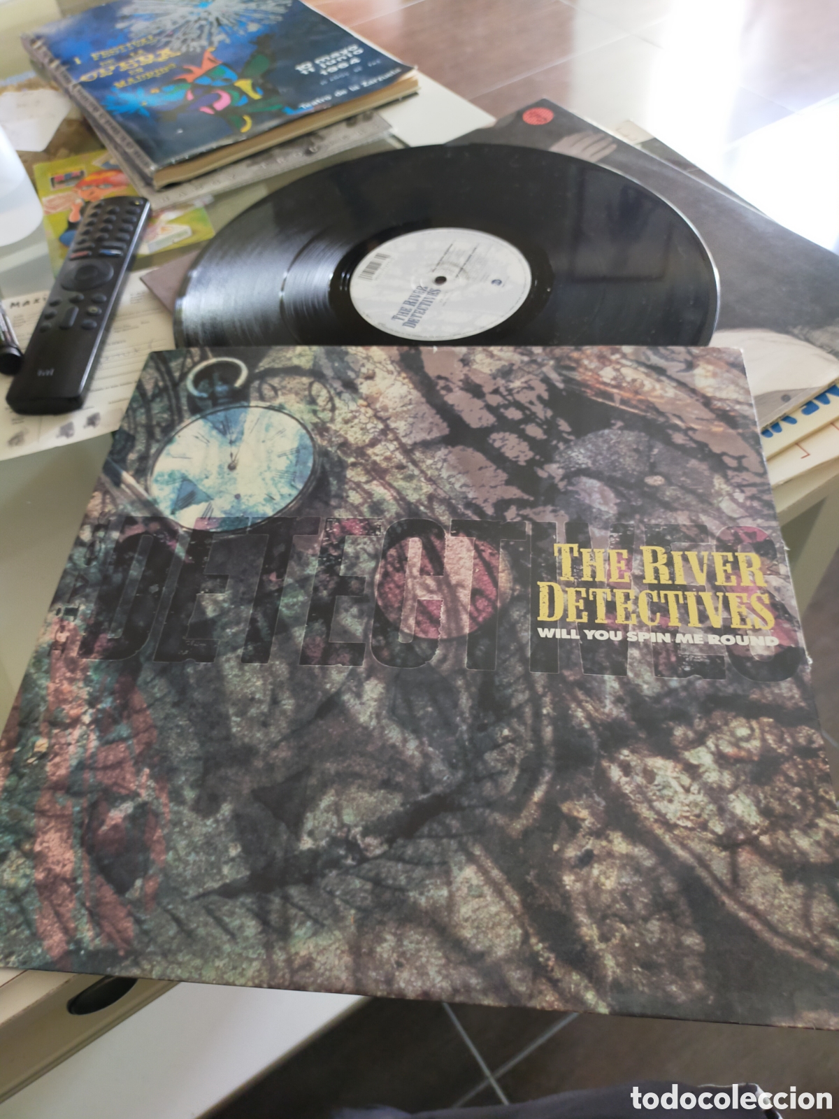 Discos de vinilo: The river detectives maxi Will you spin me round 1990 - Foto 1