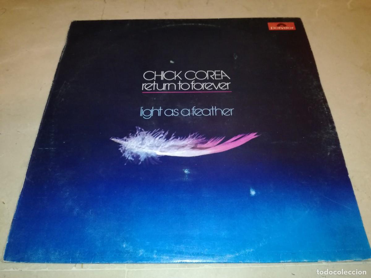 Discos de vinilo: CHICK COREA AND RETURN TO FOREVER-LIGHT AS A FEATHER-EDICION ESPA&Ntilde;OLA - Foto 1