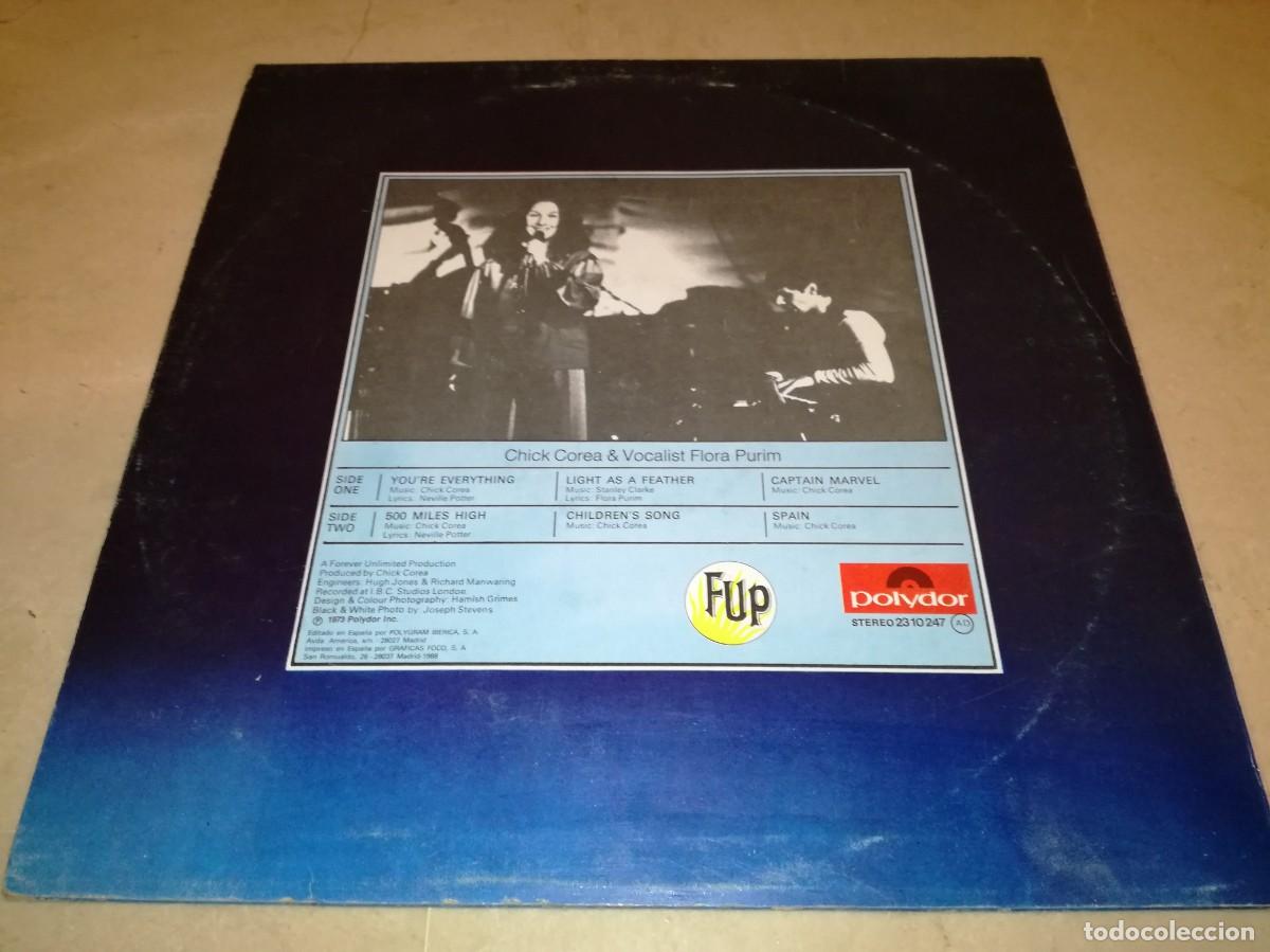Discos de vinilo: CHICK COREA AND RETURN TO FOREVER-LIGHT AS A FEATHER-EDICION ESPA&Ntilde;OLA - Foto 2
