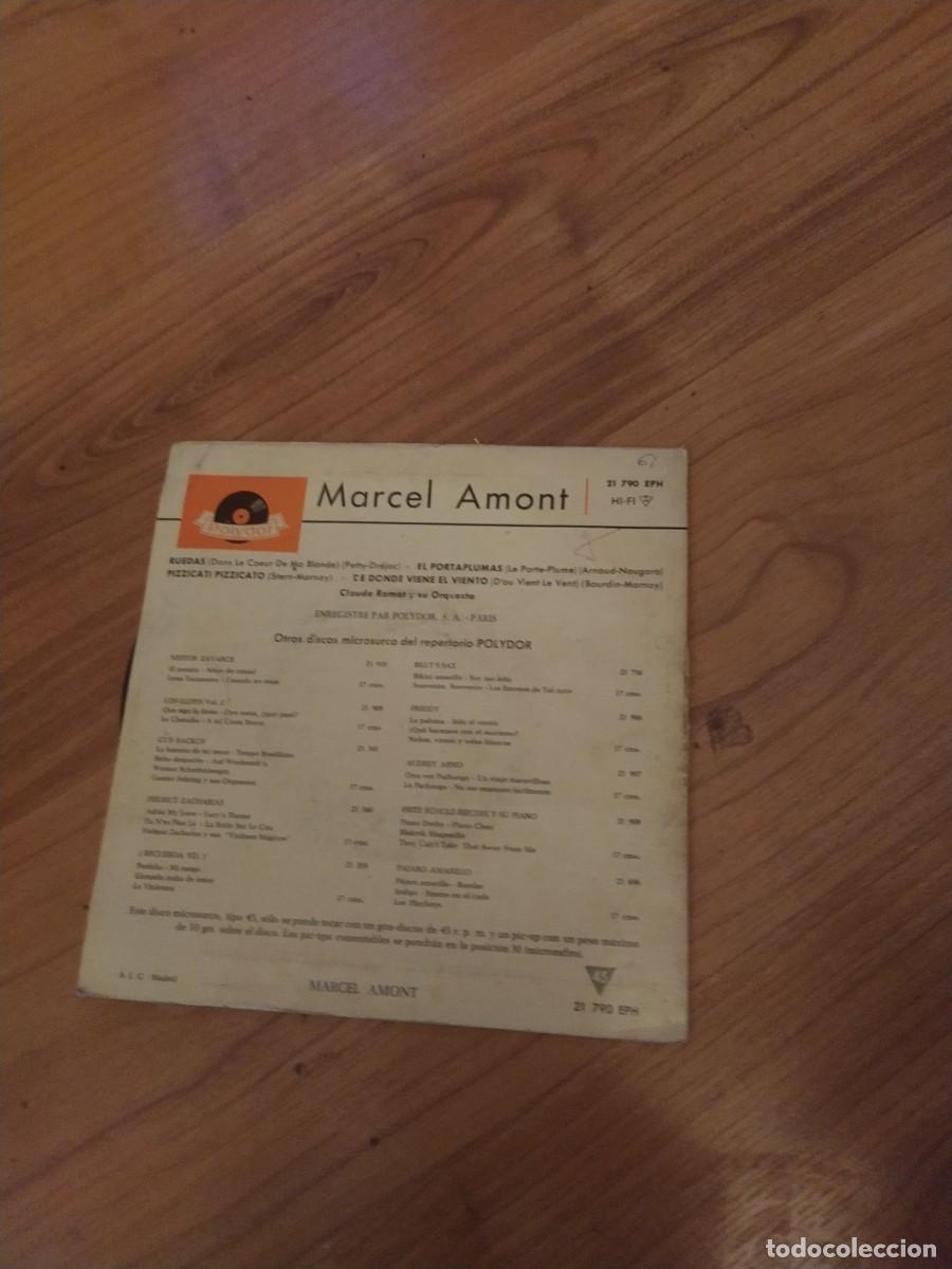 Discos de vinilo: Marcel Amont &lrm;-ep Ruedas - +3 Spain 1961 - - Foto 2