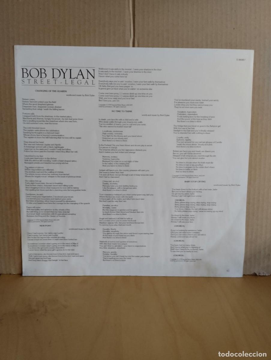Discos de vinilo: BOB DYLAN ---- STREET LEGAL - Foto 3