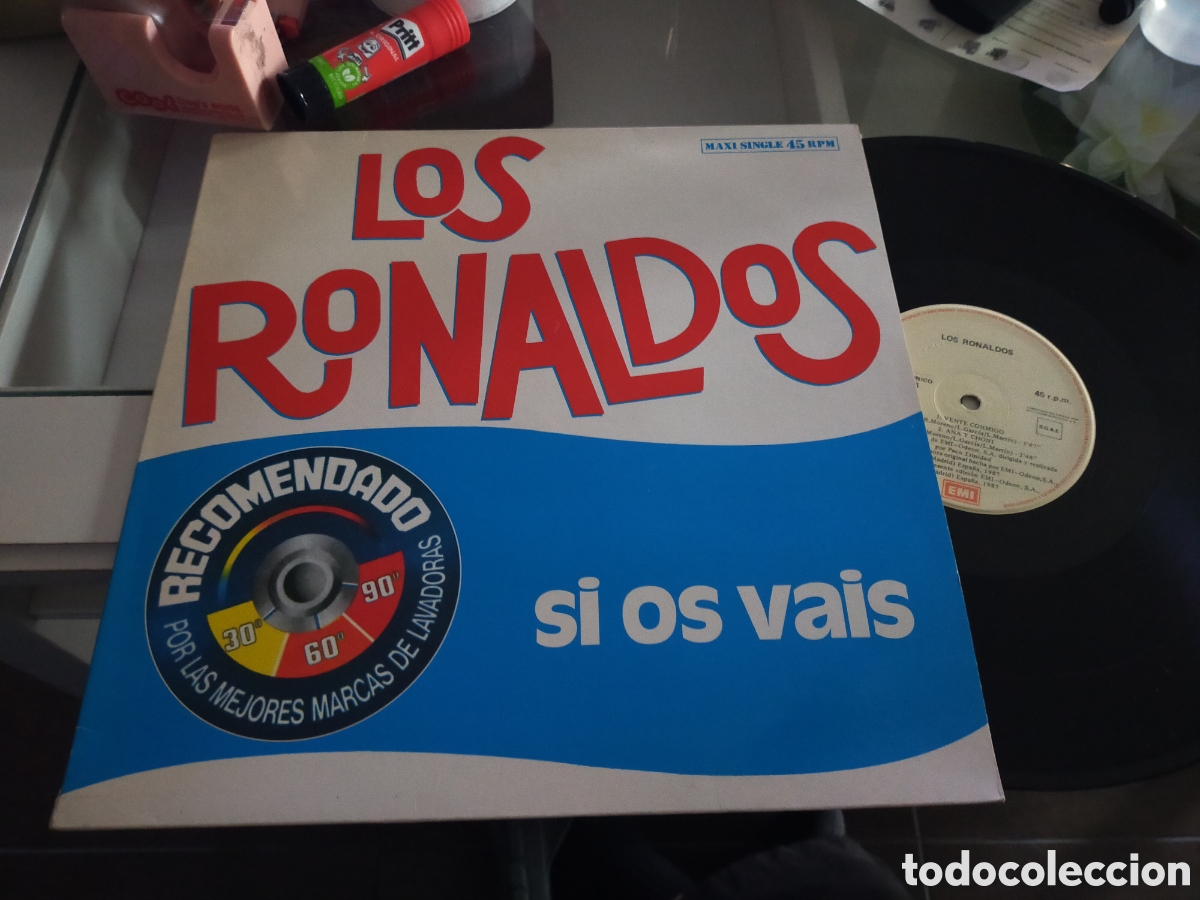 Discos de vinilo: Los ronaldos maxi si os vais 1987 - Foto 1