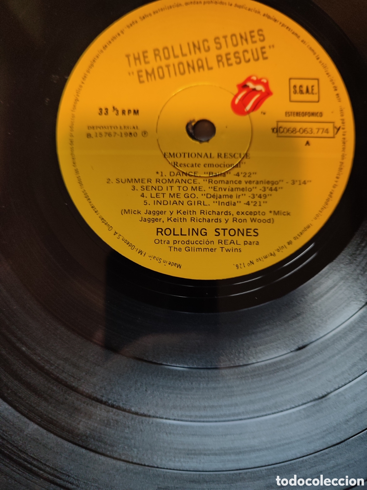 Discos de vinilo: The Rolling Stones - Emotional rescue - Foto 3