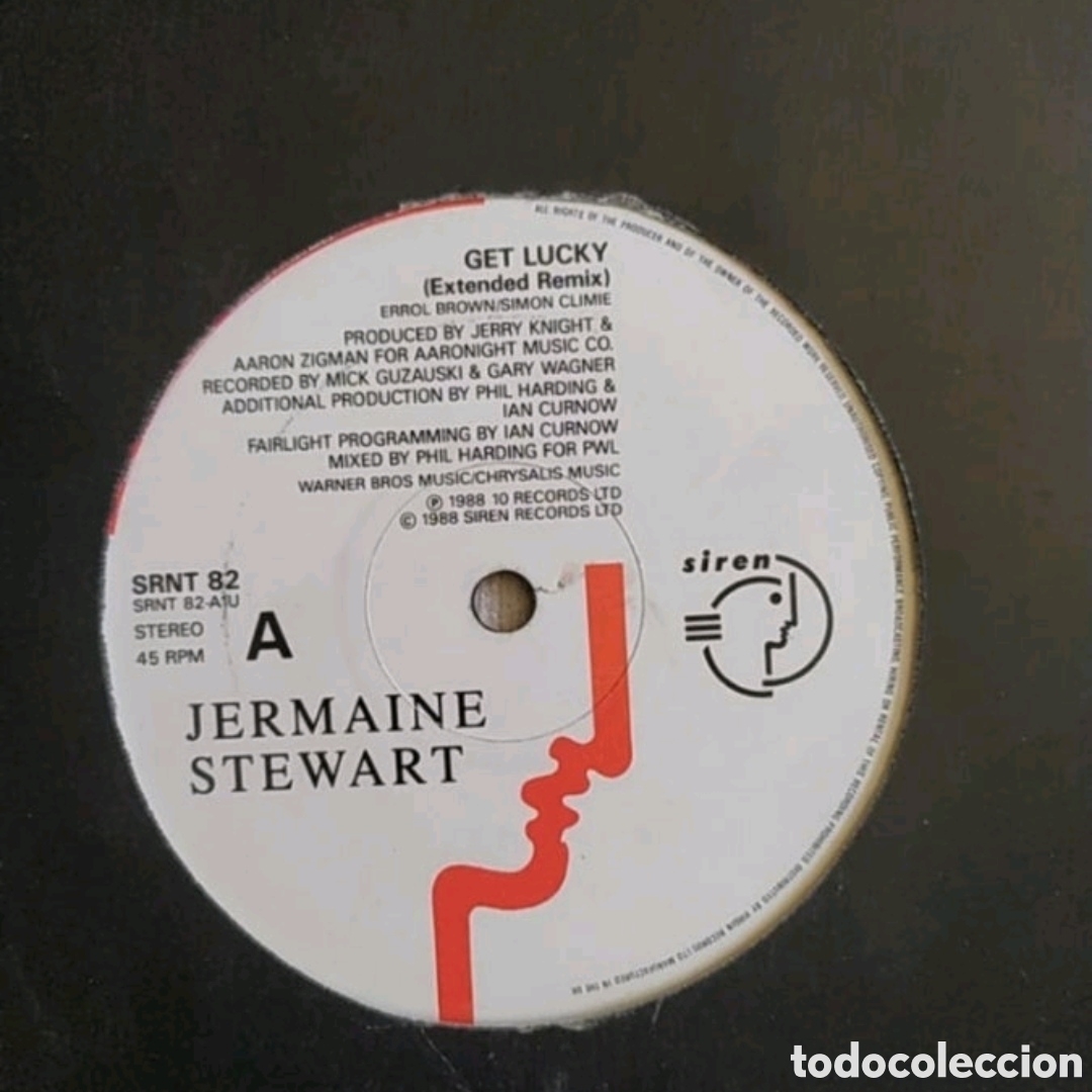 Discos de vinilo: Maxi single Jermaine Stewart. Get Lucky - Foto 1