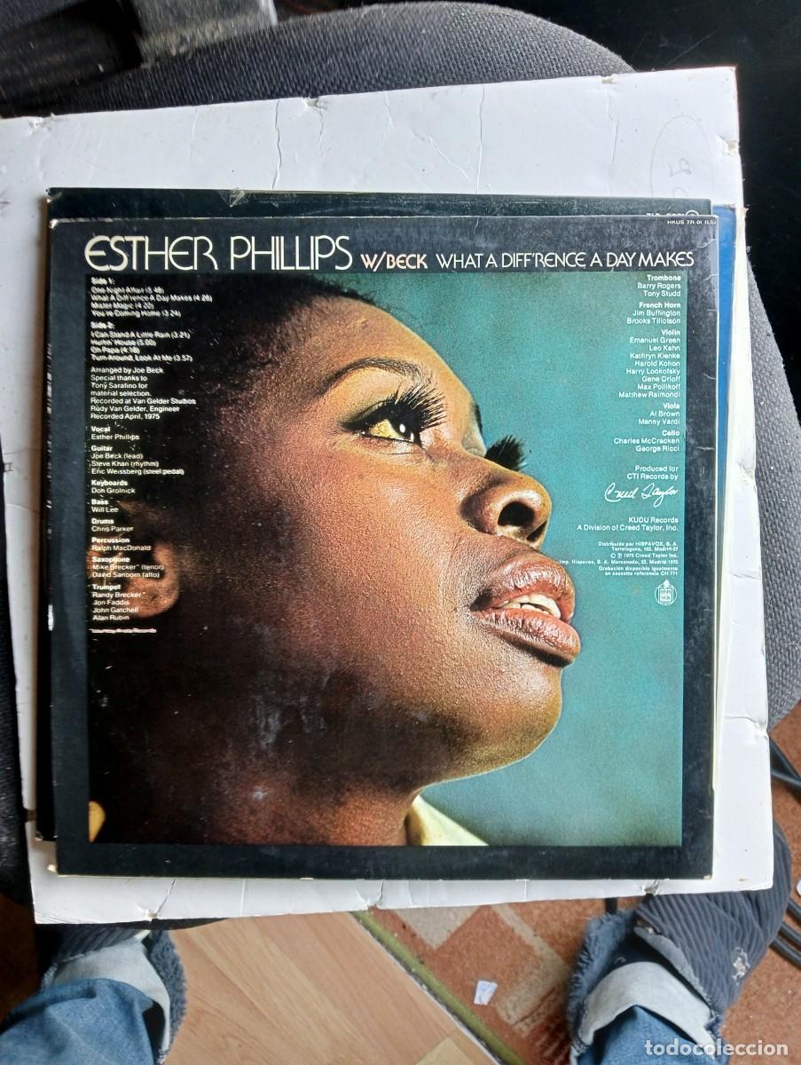 Discos de vinilo: Esther Phillips With Joe Beck - What A Diffrence A Day Makes lp 1975 - Foto 2