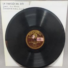 Discos de vinilo: LA CANCIÓN DEL DÍA. VALS, JUAN GARCÍA / CANCIÓN DE AMALIO, JUAN GARCÍA. PARLOPHON.