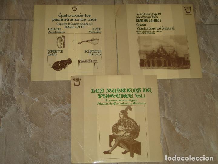 Vinyl records: LOTE DE 3 LPS DE INSTRUMENTOS Y MUSICA ANTIGUA
