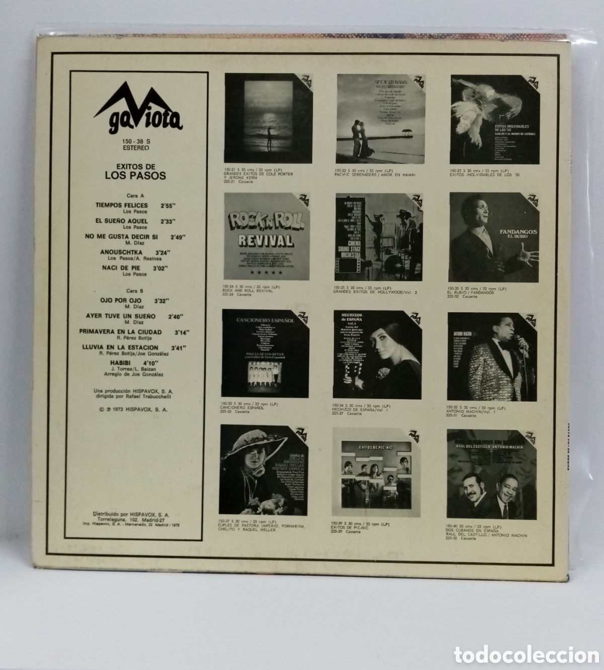 Discos de vinilo: LOS PASOS &rdquo;&Eacute;XITOS DE LOS PASOS&rdquo; LP. COMP. 1973 VG++ - Foto 2
