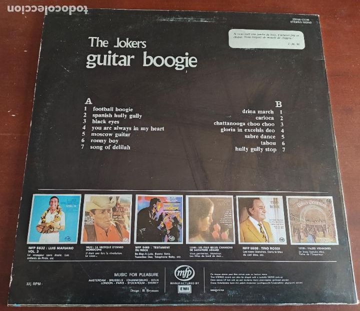 Discos de vinilo: THE JOKERS - GUITAR BOOGIE - LP - IMPORTACION - Foto 2