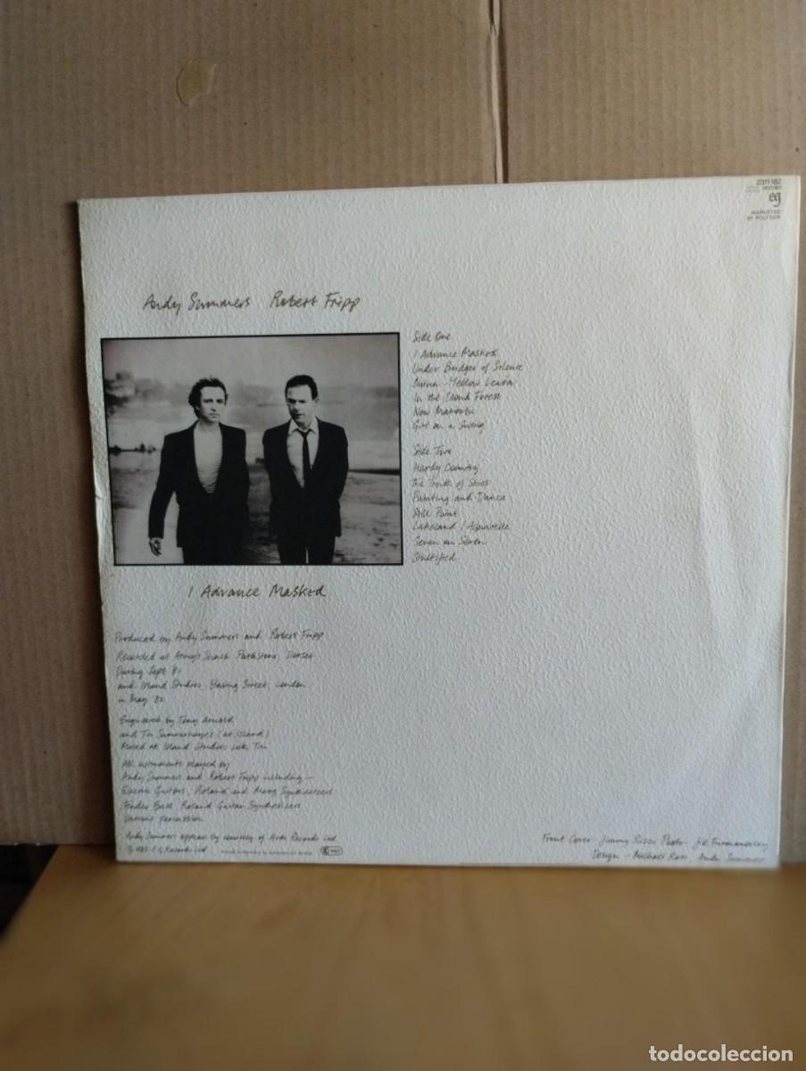 Discos de vinilo: ANDY SUMMERS -ROBERT FRIPP --- I ADVANCE MASKED - Foto 2