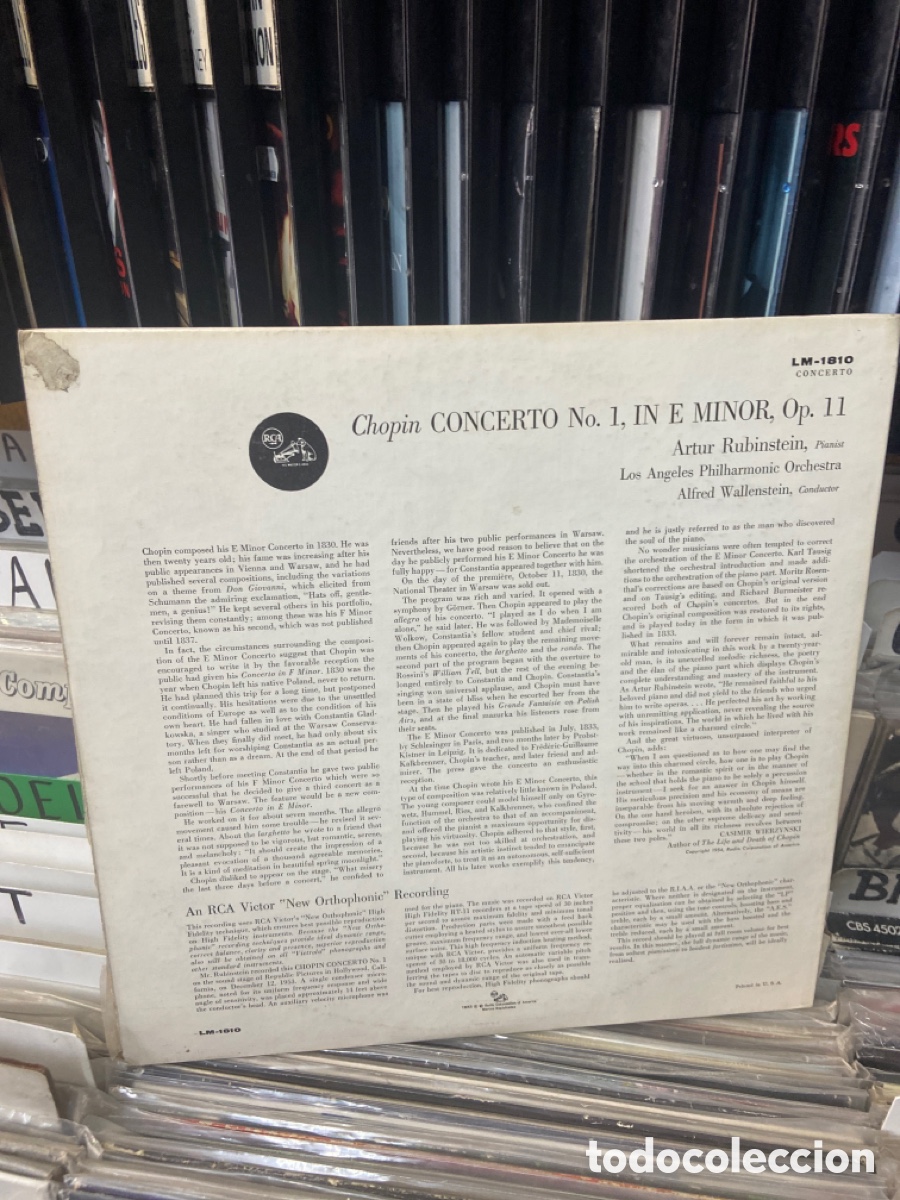 Discos de vinilo: Rubinstein chopin concerto no 1 - Foto 2