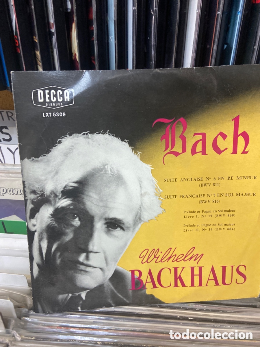 Discos de vinilo: Bach suite anglaise n6 wilhelm backhaus - Foto 1