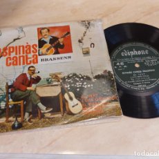 Discos de vinilo: ESPINÀS CANTA BRASSENS / EL VENT +3 / EP-EDIPHONE-1962 / MBC. ***/***LETRAS