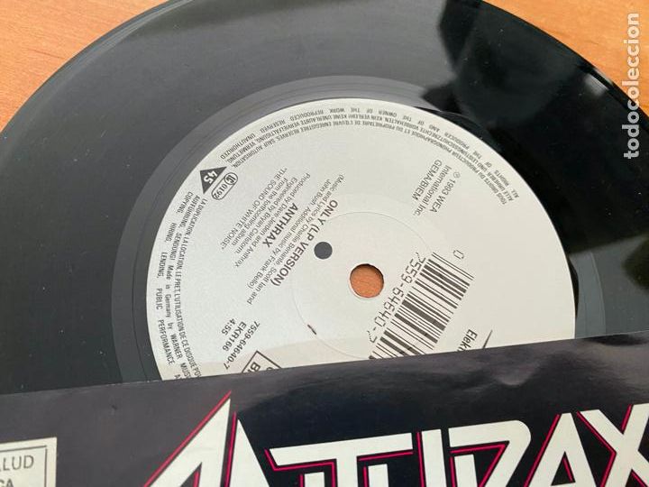 Discos de vinilo: ANTHRAX (ONLY) SINGLE GERMANY 1993 (EPI14) - Foto 2
