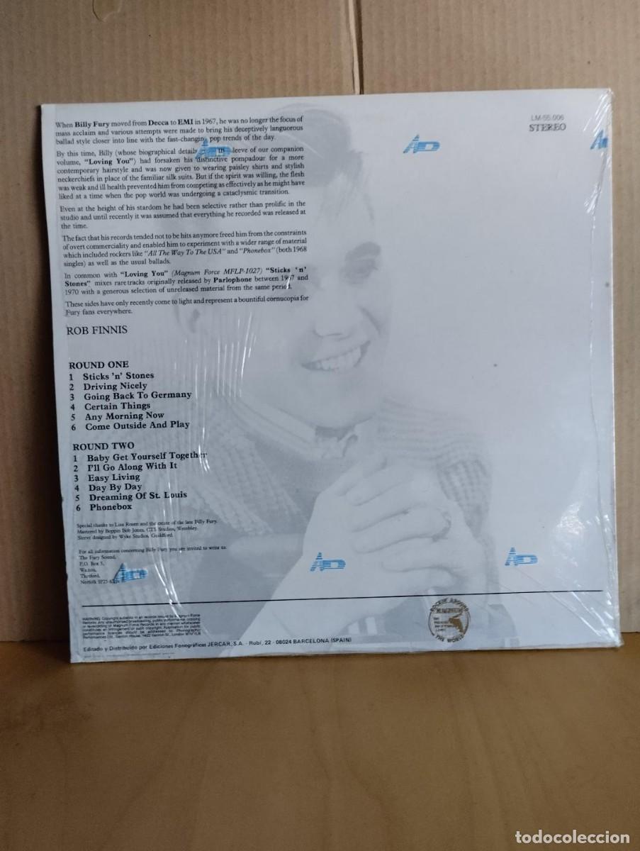 Discos de vinilo: BILLY FURY ---- STICKS&acute;N&acute;STONES - Foto 2