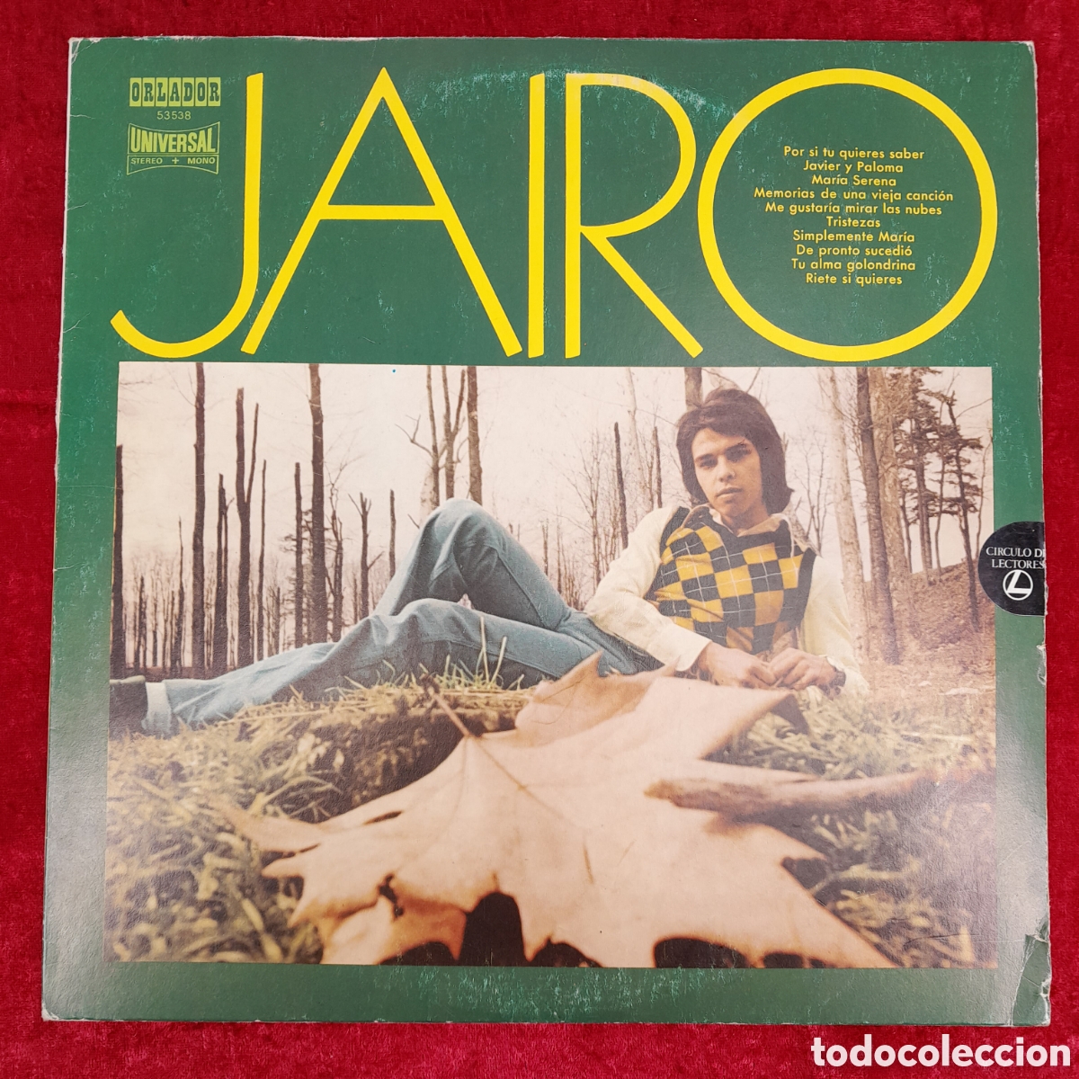 Discos de vinilo: D-437. LP DISCO VINILO. JAIRO. C&Iacute;RCULO DE LECTORES. - Foto 1