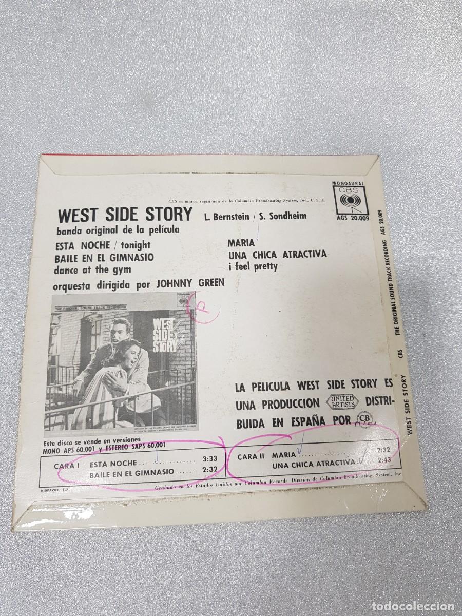 Discos de vinilo: West side story Vinilo 7 Pulgadas - Foto 2